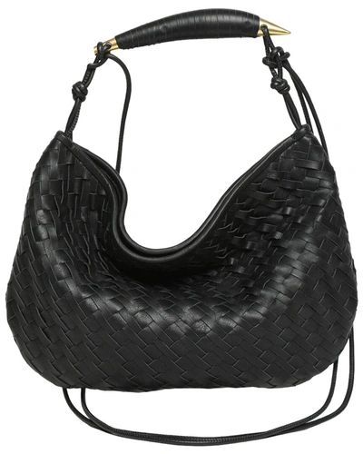 Walter Baker Hazel Woven Leather Hobo In Black