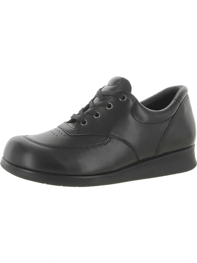 Drew Fiesta Womens Leather Lace Up Oxfords In Black