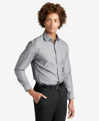 Kenneth Cole Slim Fit  New York Stretch Collar Solid Dress Shirt In Eclipse