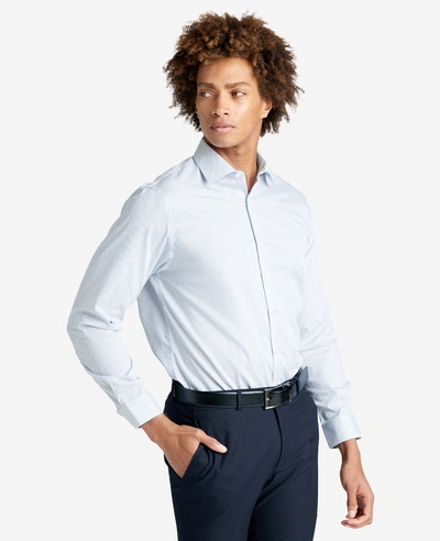 Kenneth Cole Slim Fit  Natural Stretch Dress Shirt In Powder Blue