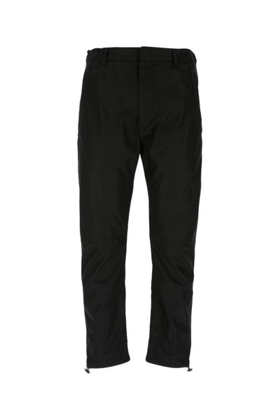 Prada Man Black Nylon Pant In F Nero