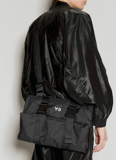 Y-3 Men Folded Crossbody Bag In Black