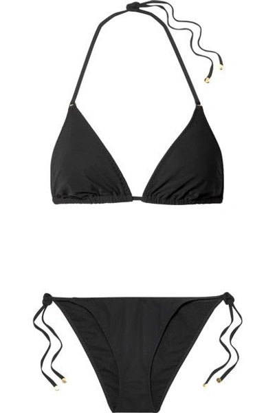 Stella Mccartney Triangle Bikini In Black