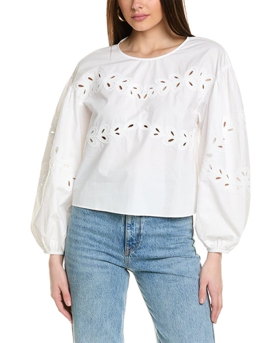 Tanya Taylor Rumer Top In White