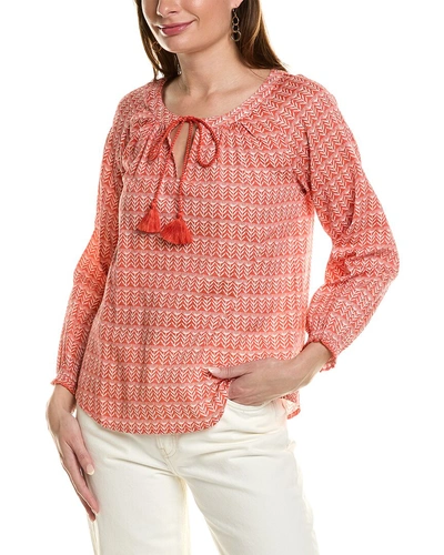 Beach To Bistro By Sigrid Olsen Beach To Bistro Anya Blouse In Red