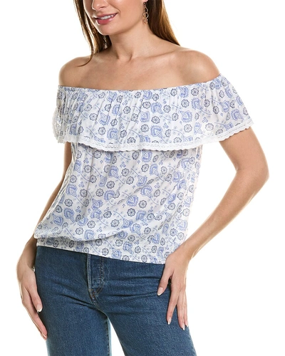 Beach To Bistro By Sigrid Olsen Beach To Bistro St. Tropez Blouse In Blue