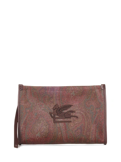 Etro Clutch Love Trotter Paisley  In Black