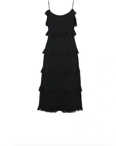 Lucy Paris Valentina Midi Dress In Black