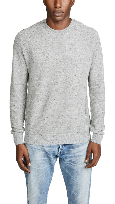 Billy Reid Speckle Stripe Sweater In Grey Mix