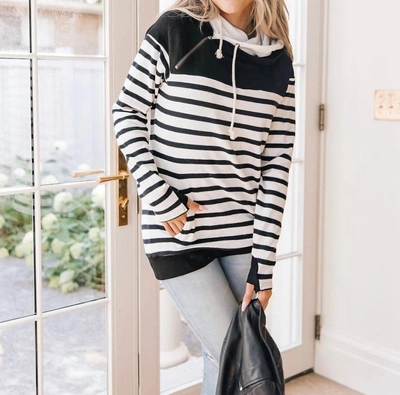 Ampersand Ave Doublehood Sweatshirt In Starlight Night In Multi