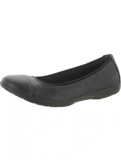 Clarks Meadow Opal Womens Leather Slip On Loafers In Black