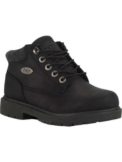 Lugz Drifter Lx Womens Lug Sole Lace-up Ankle Boots In Black