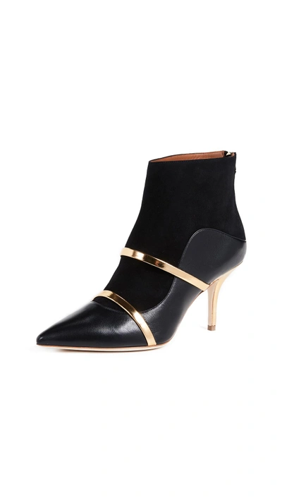 Malone Souliers Madison 70 Booties In Black/black/gold