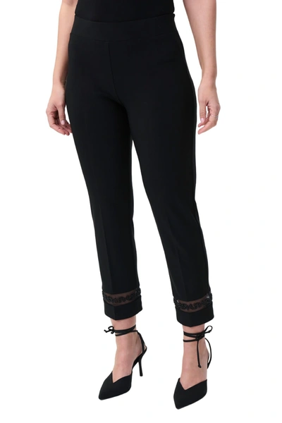 Joseph Ribkoff Lace Ankle Pants In Black
