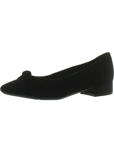 Easy Spirit Caster Womens Suede Pointed Toe Dress Shoes In Black
