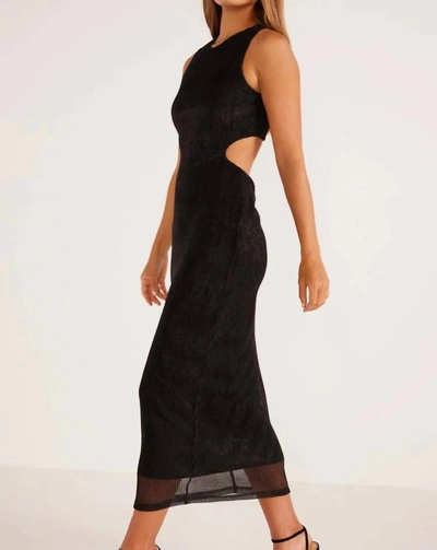 Minkpink Astrid Cutout Midi Dress In Black