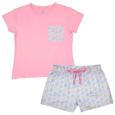 Simply Southern Pajama Lounge Set In T-shirt Turtle In Multi