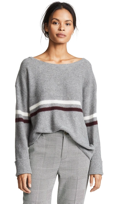 360 Sweater Remington Cashmere Sweater In Mid Heather Grey