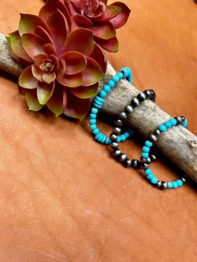 Texas True Threads Fort Worth Bracelet Set In Turquoise In Blue