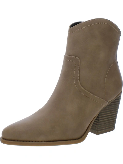Naturalizer Harding Womens Zipper Heels Ankle Boots In Grey