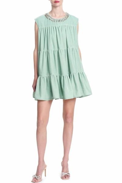 Corey Lynn Calter Frannie Dress In Jade In Blue