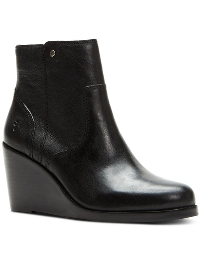 Frye Emma Womens Leather Ankle Booties In Black