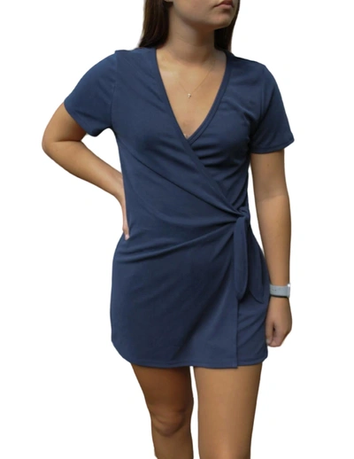 Dee Elly Short Sleeve Romper In Navy In Blue