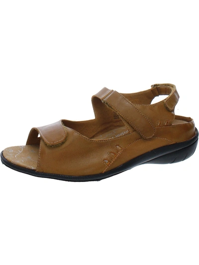 Drew Tide Womens Leather Adjustable Sport Sandals In Brown