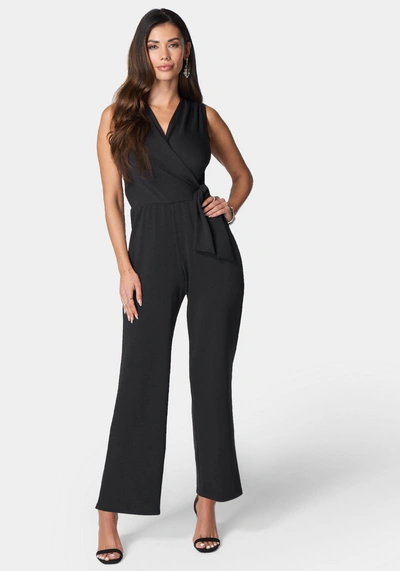 Bebe Butter Knit Jumpsuit In Black