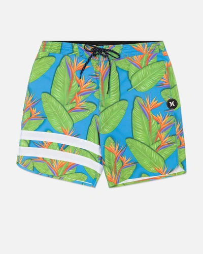 United Legwear Men's Phantom+ Block Party Renegade Boardshort 18" In Arctic Neon