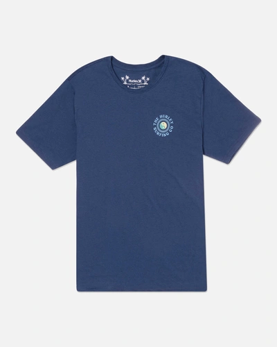 United Legwear Men's Everyday H2o-dri Kelp Circle Slub Short Sleeve T-shirt In Submarine