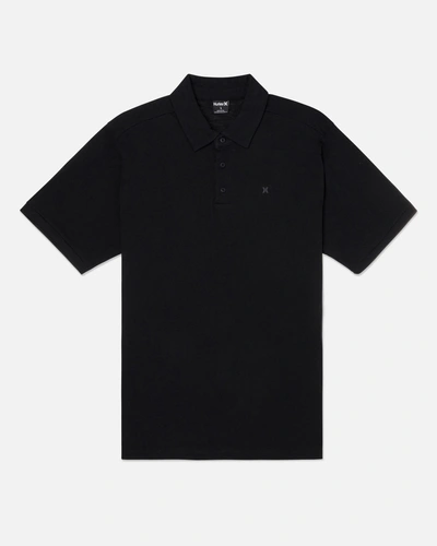 United Legwear Men's H2o-dri Ace Slub Short Sleeve Polo In Black