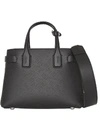 Burberry Small Banner Perforated Leather Tote - Black