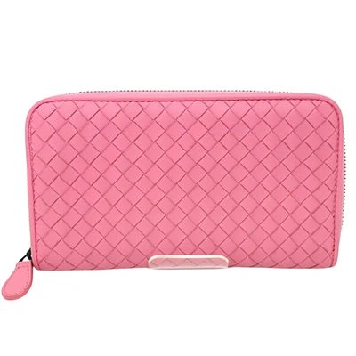 Bottega Veneta Intrecciato Pink Leather Wallet  ()