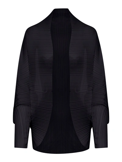 Max Mara Floc Cape Poncho In Black