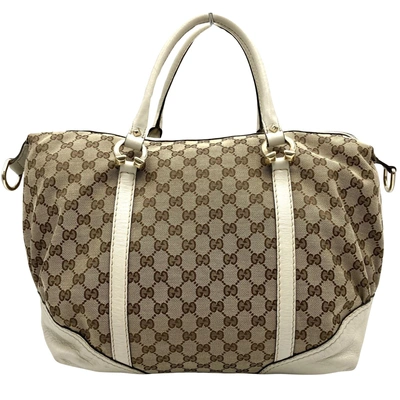 Gucci Gg Canvas Beige Canvas Travel Bag ()