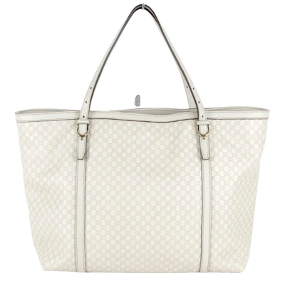 Gucci Ssima White Leather Tote Bag ()
