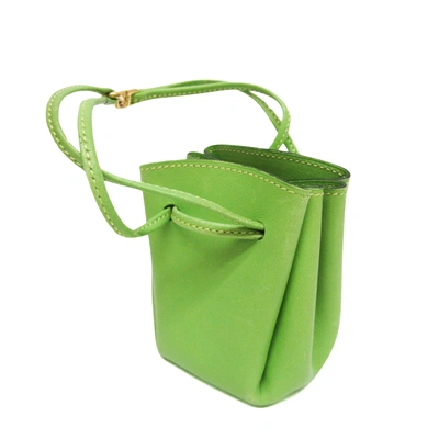 Hermes Hermès Vespa Green Leather Clutch Bag ()