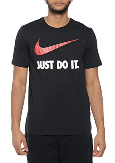 Nike "just Do It" Tee Shirt (black/gym Red-white) | ModeSens