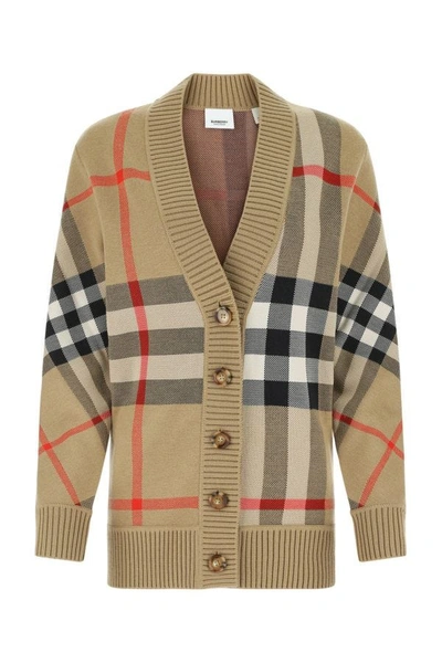 Burberry Woman Embroidered Polyester Blend Cardigan In Multicolor