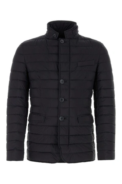 Herno Man Midnight Blue Nylon Padded Jacket