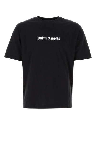 Palm Angels Man Black Cotton T-shirt