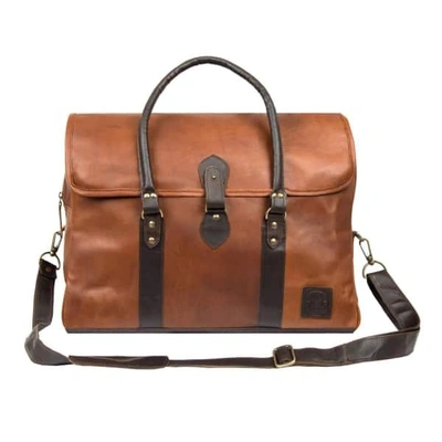 Mahi Leather Leather Drake Holdall Bag In Vintage Brown With Mahogany Trim
