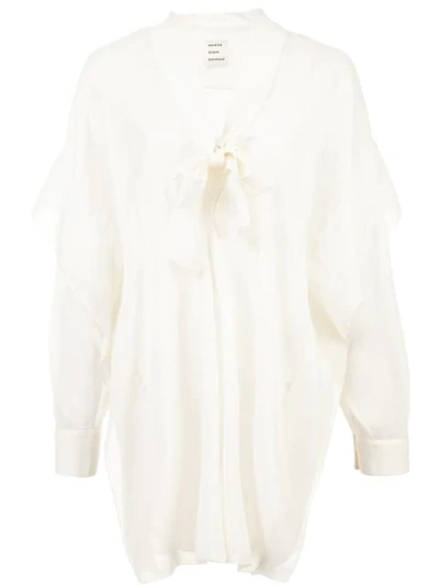 Maison Rabih Kayrouz Assymetric Blouse White