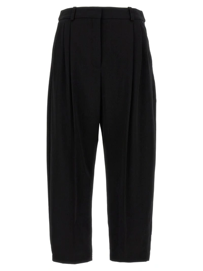 Stella Mccartney Pants With Front Pleats In Black