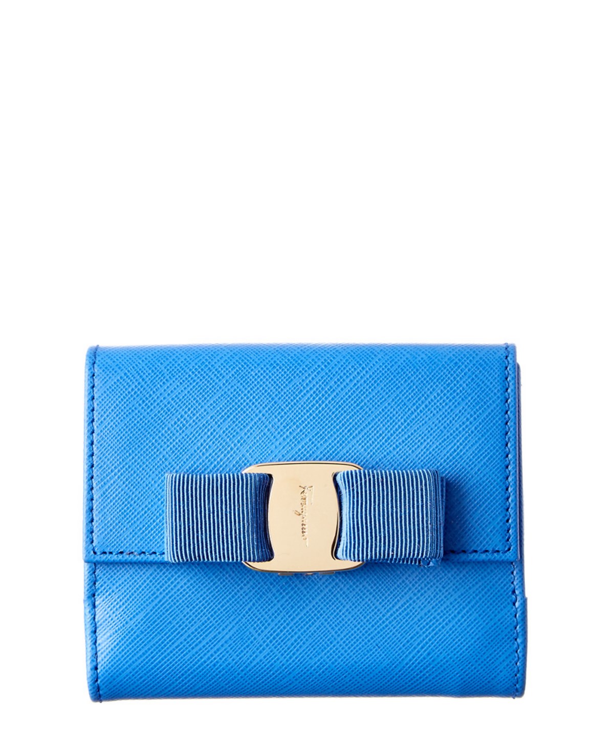 Salvatore Ferragamo Vara Leather French Wallet' In Blue | ModeSens