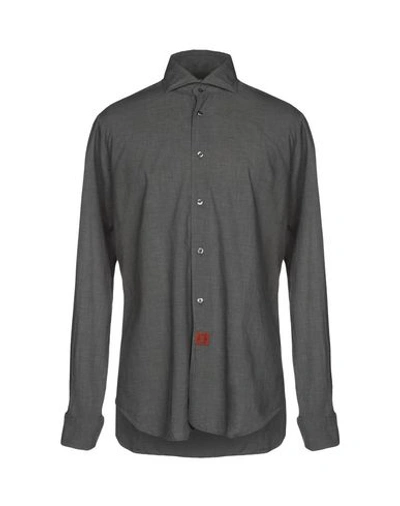 Al Duca D'aosta Solid Color Shirt In Grey