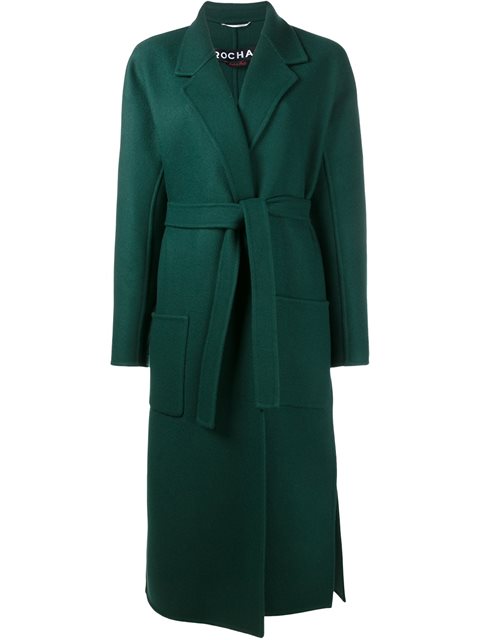 Rochas Long Belted Coat | ModeSens