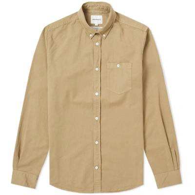 Norse Projects Anton Twill Shirt In Green