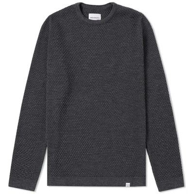 Norse Projects Skagen All Over Bubble Knit In Grey